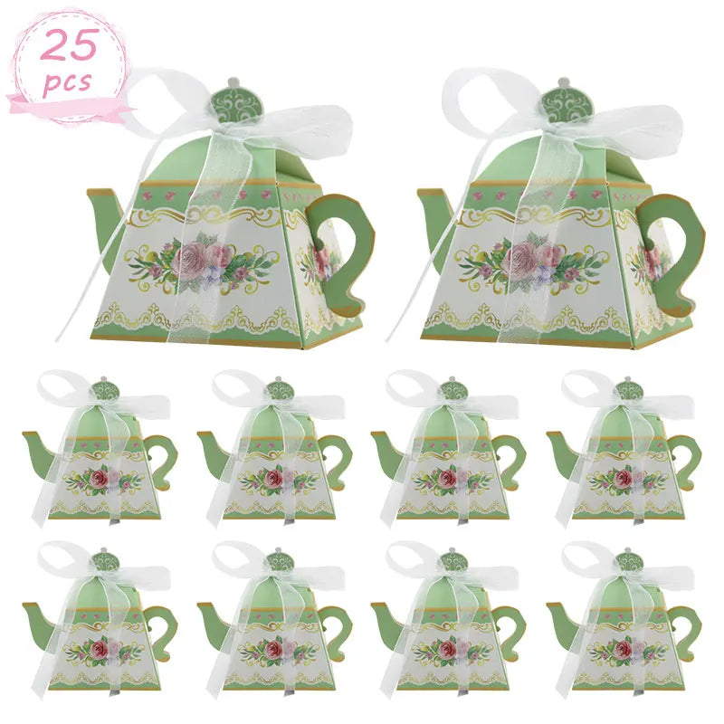 Kit 25 Mini Caixas de Lembrancinha "Bule de Chá"