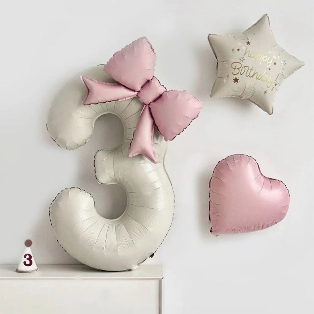 Balão de número com laço